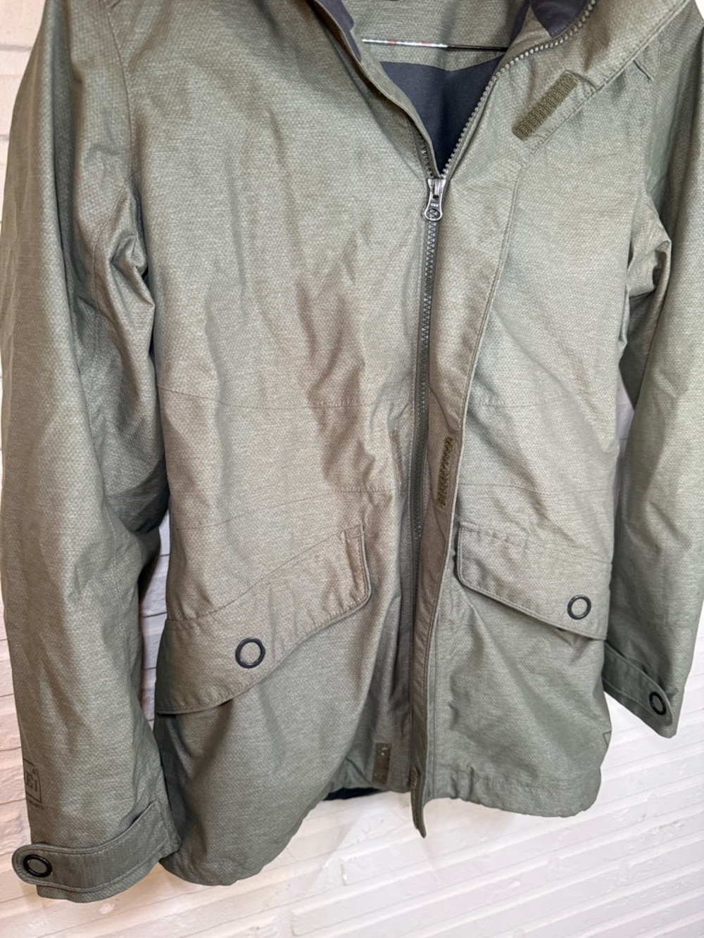 REI Green Windbreaker with Removable Hood Jacket, Women’s size small - Picture 4 of 8